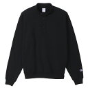 お得な割引クーポン発行中!!Champion HALF SNAP SWEAT SHIRT MADE IN USA 9oz. BLACK c5-w002-090 ブラック 9オンス テリーフリース