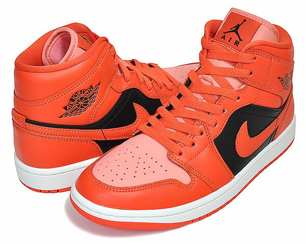 お得な割引クーポン発行中 【あす楽 対応 】【ナイキ ウィメンズ エアジョーダン 1 ミッド SE】NIKE WMNS AIR JORDAN 1 MID SE crimson bliss/rush orange dm3381-600 ラッシュ オレンジ ブラック レディース スニーカー