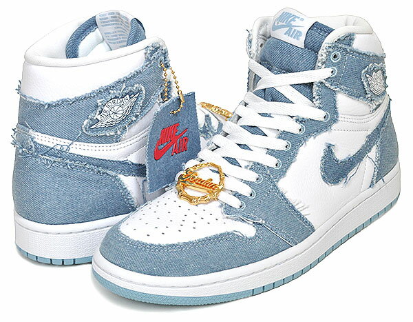 お得な割引クーポン発行中!!NIKE WMNS AIR JORDAN 1 RETRO HIGH OG denim/white-worn blue dm9036-104 レディース デニム スニーカー AJ1