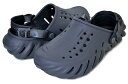 お得な割引クーポン発行中!!crocs ECHO CLOG STORM 207937-4ea ストーム サンダル ミュール クロスライト ターボ ヒールストラップ ネイビー