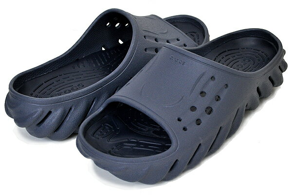 楽天LTD SPORTS ONLINE STOREお得な割引クーポン発行中!!【あす楽 対応!!】【クロックス エコー スライド】crocs ECHO SLIDE STORM 208170-4ea ストーム サンダル クロスライト ターボ ネイビー シャワー スポーツ パウダー