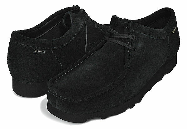 お得な割引クーポン発行中!!CLARKS WALLABEE GORE-TEX BLACK SUEDE 26149449 ブラック 防水 GTX メンズ スエード VIBRAMソール