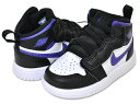 お得な割引クーポン発行中!!【あす楽 対応!!】【ナイキ ジョーダン 1 ミッド トドラー】NIKE JORDAN 1 MID ALT(TD) black/dark iris-white ar6352-095 キッズ スニーカー AJ1 子供靴 ジュニア ベビー ベルクロ