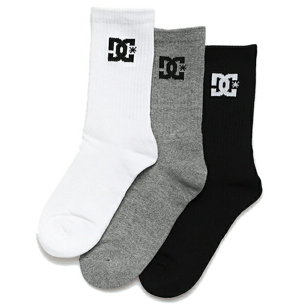 DC SHOES SPP DC CREW SOCKS 3PACK BLACK/WHITE/GREY dso231239-kvj8 1994年にケン・ブロックとデイモン・ウェイが立ち上げた 伝説のブランド「DROORS CLOTHING」の名前に由来し誕生した「DC SHOES」。ブランドとして「ボーダーのニーズをもとにスケートボードシューズはデザインされるべき」という信念を基に、当時ほとんど存在しなかった画期的で革新的なプロダクトを数多く生み出してきました。スケートだけには留まらず、スノーボード、BMX、モトクロス、サーフィンなどのエクストリームスポーツにも進出し、ストリートにはなくてはならないエクストリームブランドとなっています。 SPP DC CREW 3PK ワンポイントでブランドロゴがあしらわれた3足セットのクルーソックス。伸縮性があり肌触りの良い質感に仕上がっています。様々なコーディネートにもマッチするシンプルなデザインで、年間を通してご使用頂けるアイテムです。 ■ホワイト 3足組み ■素材：コットン66% ポリエステル28% エラジオテン4% ポリウレタン2% MADE IN CHINA ■サイズ：フリーサイズ（US8-US11） 最新入荷情報やお得な情報を毎日配信中!! ご登録はこちらから→メルマガ