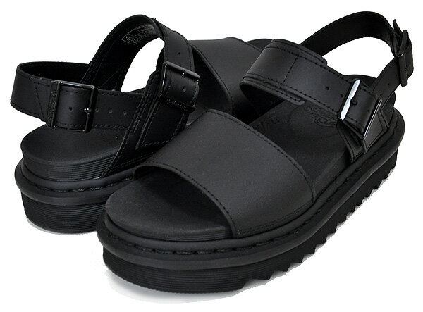 お得な割引クーポン発行中!!【あす楽 対応!!】【ドクターマーチン ヴォス】Dr.Martens VOSS HYDRO LEATHER BLACK 23802001 SANDAL ZEBRILUS ゼブリラス ブラック サンダル 厚底 シャーク