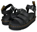 お得な割引クーポン発行中 【あす楽 対応 】【ドクターマーチン ブレア ストラップ サンダル】Dr.Martens BLAIRE STRAP SANDALS HYDRO LEATHER BLACK 24235001 ブラック グラディエーターサンダル ZEBRILUS シャーク ZIGGY ソール ハイドロレザー