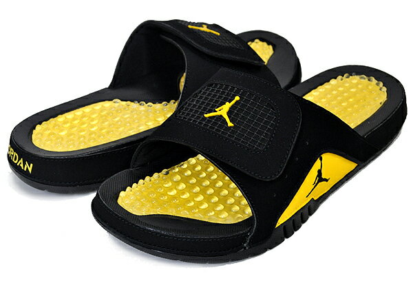 お得な割引クーポン発行中!【ナイキ ジョーダン ハイドロ 4 レトロ】NIKE JORDAN HYDRO IV RETRO THUNDER black/tour yellow 532225-017 サンダル ブラック ツアーイエロー サンダー