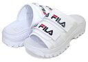 お得な割引クーポン発行中!!【あす楽 対応!!】【フィラ アウトドア スライド】FILA OUTDOOR SLIDE WHITE/NAVY/RED 5sm01799-125 ホワイト レディース サンダル 厚底 プラットフォーム ミュール