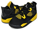 お得な割引クーポン発行中 【あす楽 対応 】【ナイキ ジョーダン 4 レトロ トドラー】NIKE JORDAN 4 RETRO (TD) THUNDER black/white-tour yellow bq7670-017 キッズ スニーカー 子供靴 シューズ ブラック ツアーイエロー サンダー