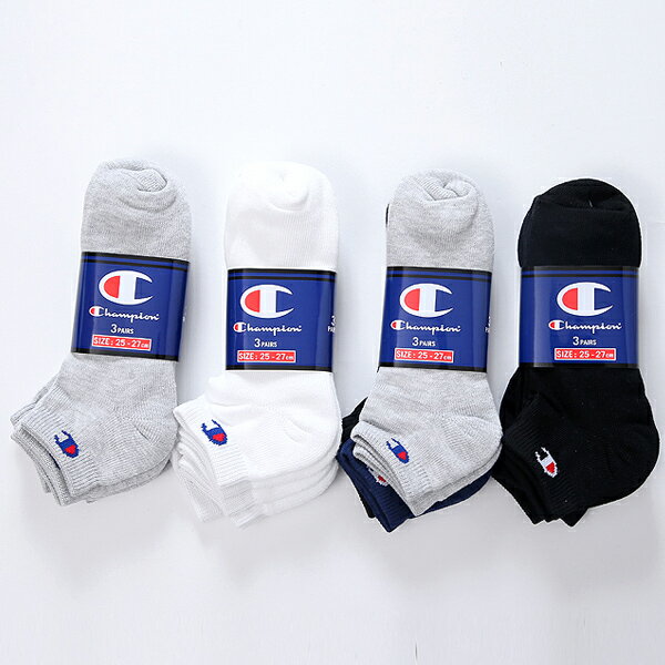 Champion SHORT LENGTH SOCKS 3P cmsch302 3足組ショートレングス丈足底ハーフパイル仕様のソックスです。ざっくりと編んだリブによる柔らかなフィット感と、足底クッションの心地良い着用感が特長。ワンポイントにCロゴを入れたChampion（チャンピオン）定番のロングセラーです。 ■カラー： ・ホワイト×3 ・ブラック×3 ・グレー×3 ・アソート(ブラック/グレー/ネイビー) ■素材： ポリエステル 綿 その他 ■サイズ： S(23-25cm) M(25-27cm) L(27-29cm) ※商品に個体差があり若干の誤差がある場合もございます。あくまで参考までにご確認下さい。 最新入荷情報やお得な情報を毎日配信中!! ご登録はこちらから→メルマガ