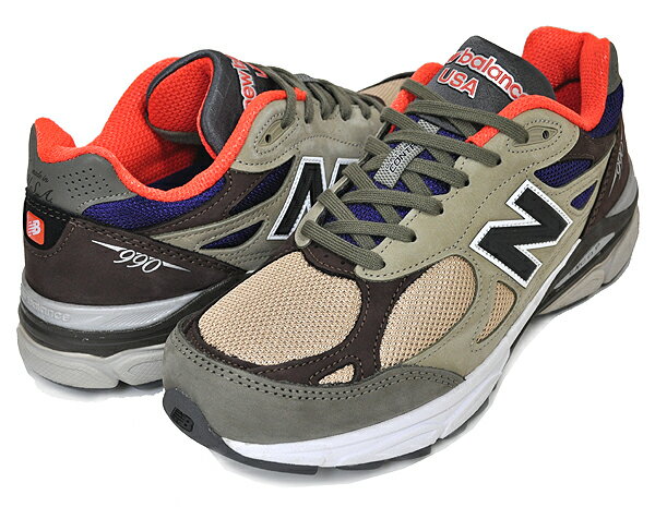 お得な割引クーポン発行中!!NEW BALANCE M990BT3 MADE IN U.S.A. BROWN Width D ブラウン パープル オレンジ 990V3