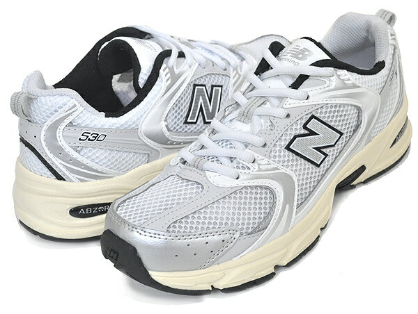 楽天LTD SPORTS ONLINE STOREお得な割引クーポン発行中!!【あす楽 対応!!】【ニューバランス 530】NEW BALANCE MR530TA width D WHITE SILVER BLACK レディース シルバー スニーカー