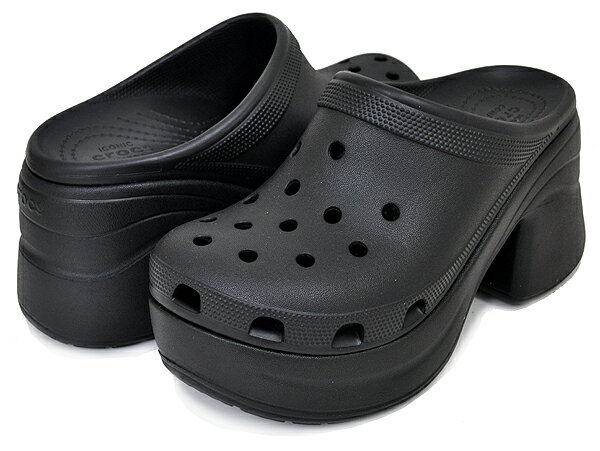 楽天LTD SPORTS ONLINE STOREお得な割引クーポン発行中!!【あす楽 対応!!】【クロックス サイレン クロッグ】crocs SIREN CLOG BLACK 208547-001 レディース ミュール サンダル 厚底 ブラック ハイヒール