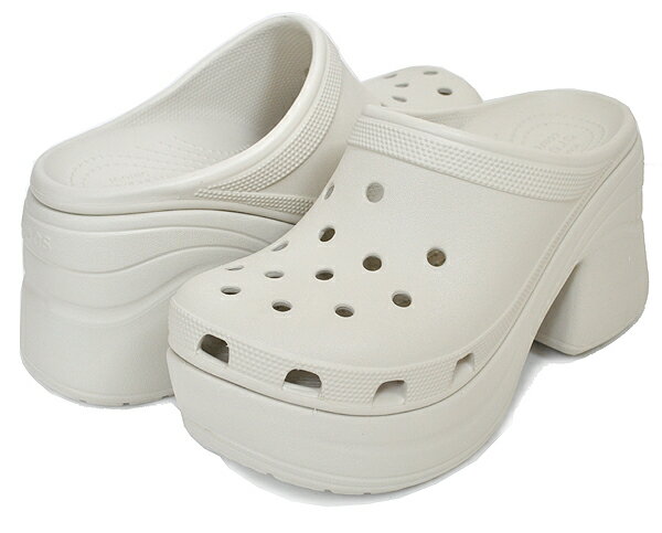 お得な割引クーポン発行中!!【あす楽 対応!!】【クロックス サイレン クロッグ】crocs SIREN CLOG BONE 208547-2y2 ボーン レディース ミュール サンダル 厚底 ベージュ ハイヒール