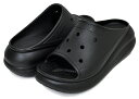 お得な割引クーポン発行中!!【クロックス クラッシュ スライド】crocs CRUSH SLIDE BLACK 208731-001 ブラック サンダル 厚底 ...