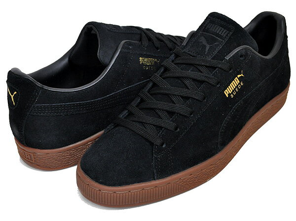 お得な割引クーポン発行中!!PUMA SUEDE GUM PUMA BLACK-GUM 381174-01 ブラック ガム スニーカー スエード