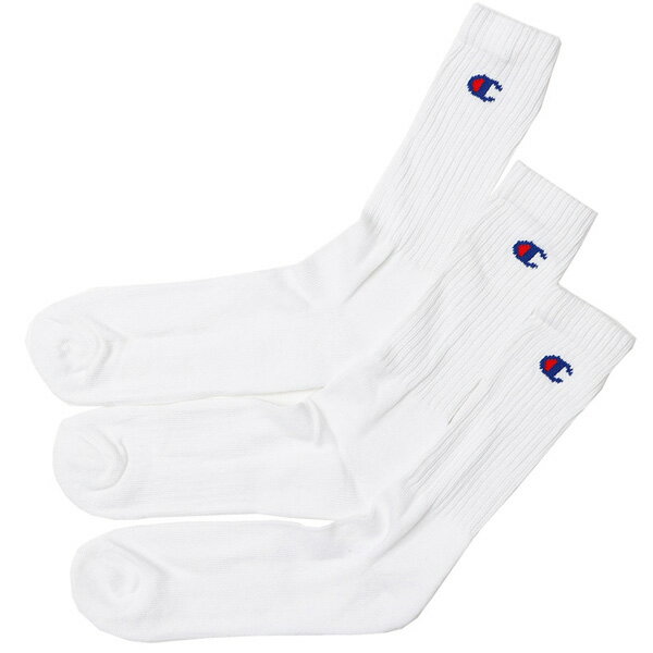 お得な割引クーポン発行中!【チャンピオン フルレングス ソックス 3足組】Champion FULL LENGTH SOCKS 3P cmscy002 靴下 ハイソックス ブラック ホワイト ヘザーグレー 3パック