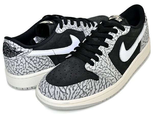 お得な割引クーポン発行中 【あす楽 対応 】【ナイキ エアジョーダン 1 レトロ ロー OG】NIKE AIR JORDAN 1 RETRO LOW OG black/muslin-tech grey-white cz0790-001 エレファント ブラック スニーカー AJ1 セメントグレー