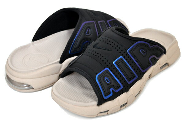 お得な割引クーポン発行中!!【あす楽 対応!!】【ナイキ エア モアアップテンポ スライド】NIKE AIR MORE UPTEMPO SLIDE NA black/multi-color-sanddrift fb7799-001 モアテン サンダル ブラック サンドドリフト メンズ