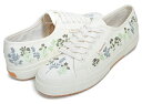 お得な割引クーポン発行中!!SUPERGA 2750 ORGANIC FLOWERS EMBROIDERY WHITE AVORIO-GREEN-CHOCOLATE s6133dw-a1i レディース スニーカー オーガニック フラワー