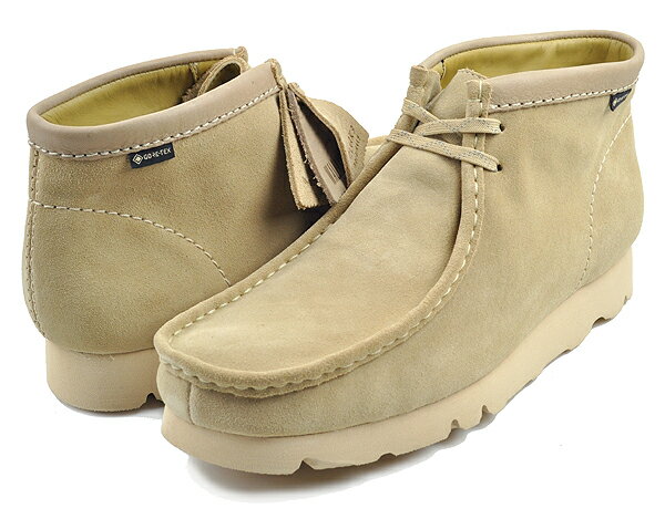 お得な割引クーポン発行中!!【あす楽 対応!!】【クラークス ワラビーブーツ ゴアテックス】CLARKS WALLABEE BOOT GORE-TEX MAPLE SUEDE 26168545 メープル スエード スウェード GTX 防水