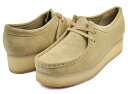 お得な割引クーポン発行中!!【あす楽 対応!!】【クラークス ワラクラフトビー】CLARKS WALLACRAFT BEE MAPLE SUEDE 26173498 メープル スエード レディース 厚底 ウエッジ モカシン