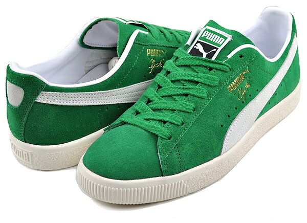 お得な割引クーポン発行中!!【あす楽 対応!!】【プーマ クライド OG】PUMA CLYDE OG VERDANT GREEN-PWHT-PRISTINE 391962-03 グリーン ホワイト スニーカー