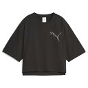 お得な割引クーポン発行中 【あす楽 対応 】【プーマ ウィメンズ スワロフスキー クリスタル Tシャツ】PUMA WITH SWAROVSKI CRYSTALS TEE PUMA BLACK 622249-01 ブラック スワロフスキー コラボ Tシャツ 半袖