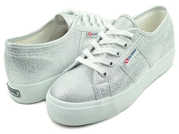 お得な割引クーポン発行中!!SUPERGA 2730 LAMEW GREY SILVER s2116uw-031 レディース スニーカー グレーシルバー ローカット 厚底