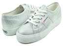 お得な割引クーポン発行中 【あす楽 対応 】【スペルガ 2730 ラメ】SUPERGA 2730 LAMEW GREY SILVER s2116uw-031 レディース スニーカー グレーシルバー ローカット 厚底