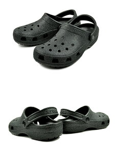 お得な割引クーポン発行中!!【あす楽 対応!!】【クロックス クラシック グリッター クロッグ】crocs CLASSIC GLITTER CLOG BLACK GLITTER 205942-0wh ブラック レディース サンダル ミュール