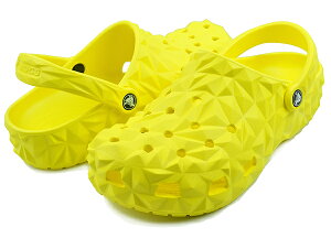 お得な割引クーポン発行中!!【あす楽 対応!!】【クロックス クラシック ジオメトリック クロッグ】crocs CLASSIC GEOMETRIC CLOG ACIDITY 209563-76m サンダル ミュール イエロー