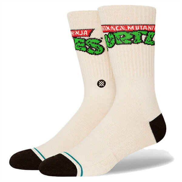 お得な割引クーポン発行中!!STANCE TURTLES OFF WHITE a556d23tur-ofw コラボ クルー丈 ソックス Teenage Mutant Ninja Turtles 靴下