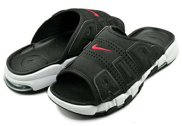 お得な割引クーポン発行中!!【あす楽 対応!!】【ナイキ エア モアアップテンポ スライド】NIKE AIR MORE UPTEMPO SLIDE black/white-blk-clear fj2707-001 サンダル モアテン ブラック ホワイト