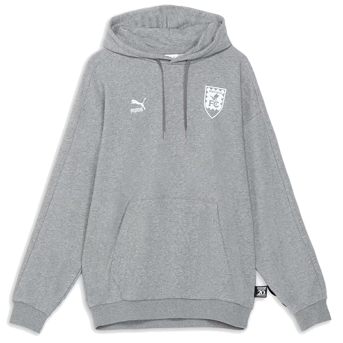 お得な割引クーポン発行中!!【プーマ x モンスターハンター フーディー】PUMA MONSTER HUNTER HOODIE MEDIUM GRAY Heather 630995-03 パーカー モンハン コラボ アイルー モンハン FCクレスト フードのサムネイル