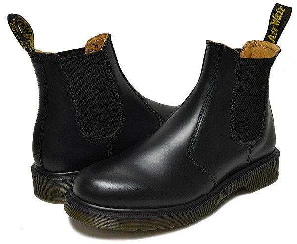 お得な割引クーポン発行中!!ドクターマーチン サイドゴア チェルシーブーツ ブラックDr.Martens 2976 CHELSEA BOOT BLACK SMOOTH　11853001