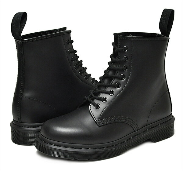 お得な割引クーポン発行中 【あす楽 対応 】【ドクターマーチン 8ホール ブーツ】Dr.Martens1460 MONO 8HOLE BOOT SMOOTH BLACK メンズ ブーツ モノブラック ワーク レースアップ 14353001