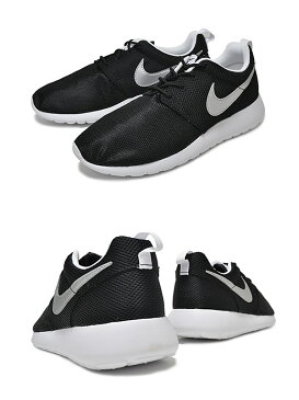 お得な割引クーポン発行中!!【あす楽 対応!!】【ナイキ スニーカー ローシワン レディースサイズ】NIKE ROSHERUN GS blk/mtllc slv-wht-wht【ランニングシューズ】