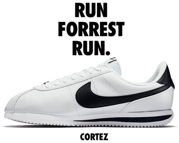 お得な割引クーポン発行中!!【あす楽 対応!!】【ナイキ コルテッツ】NIKE CORTEZ BASIC LEATHER wht/blk-m.slv【日本未発売カラー】