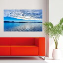 日本製ウォールステッカー 空と海 雲 写真 壁紙 水平線 青空 シール ポスター 絵画 景色 風景