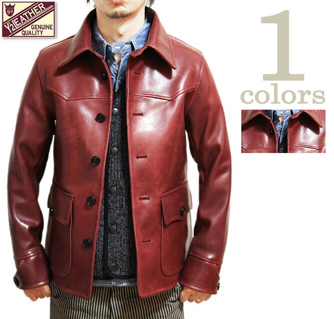 【 Y'2 LEATHER（ワイツーレザー） 】 HVホースハイドカーコート [ 馬革 ] 再入荷！ [ アメカジ ] [ メンズ ] [ レザージャケット ] [ 送料・代引き手数料無料 ]