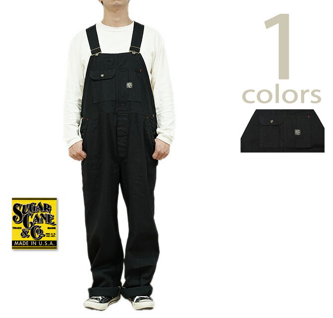 【 SUGAR CANE（シュガーケン） 】 SC42303 【 11oz. 】 BLACK DENIM OVERALLS ] [ FICTION ROMANCE ] [ アメカジ ] [ メンズ ] [ オーバーオール ] [ 送料・代引き手数料無料 ]