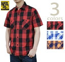 【 SUGAR CANE（シュガーケン） 】 SC38913 半袖ブロックチェックワークシャツ BLOCK CHECK WORK SHIRTS ワークシャツ アメカジ メンズ 送料 代引き手数料無料