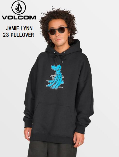 【VOLCOM/ボルコム】 ◆正規品◆ (2022 HOLIDAY) JAMIE LYNN 23 PULLOVER ジェイミー リン プルオーバー カンガルーポケット スエット ヘビーウェイト パーカー フーディー ヴォルコム メンズ レディース 男性 女性 BLK BLACK ブラック 黒 A4102301