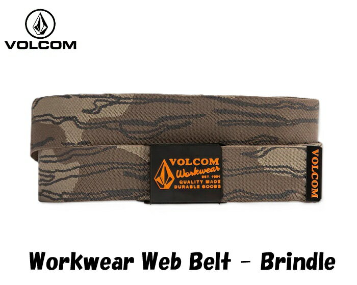 2025 SPRING 【VOLCOM/ボルコム】 【国内正規品】 Workwear Web Belt ワークウェア ウェブ ベルト ガチ..