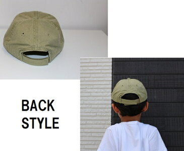 【ADAMS HEADWEAR】 アダムス ヘッドウェア PIGMENT DYED LITTLE TOT 6PANEL CAP 帽子 6パネル キャンプ アウトドア キッズ 子供用 男の子 女の子 トドラー 50cm LT101 KHAKI カーキ
