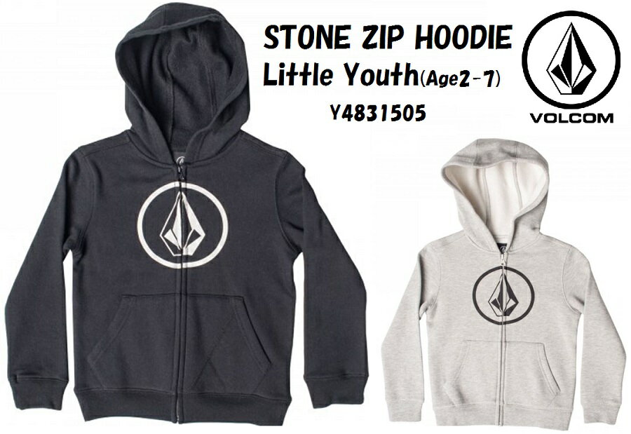 【VOLCOM KIDS】STONE ZIP HOODIE (Little Youth 2-7歳) 280gコットンポリエステルフリースを使用したモダンフィットジップフードです。 LUANA LANIはVOLCOM JAPANより仕入、 正規ディーラーとして商品を販売しております。 安心してお買い求めください。 【素材】 コットン60％ ポリエステル40％ 【カラー】 BLK HGR 【サイズ(BIG YOUTH)】 3T(100)…着丈42cm/身幅35cm/袖丈39cm S(110)…着丈43cm/身幅36.5cm/袖丈40cm M(120)…着丈48cm/身幅38cm/袖丈43cm L(130)…着丈49cm/身幅39cm/袖丈44cm XL(140)…着丈53cm/身幅41cm/袖丈47cm 平置きでの採寸となります。あくまでも目安として参考になさってください。 【定価￥10,120-(税込)】