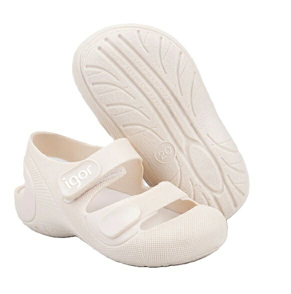 【igor/イゴール】 【正規品】 送料無料 BONDI SOLID ボンディ ソリッド ベルクロ マジックテープ サンダル ビーチサンダル 子供 靴 キッズ 男の子 女の子 MARFIL アイボリー IVORY ■S10246 12.0cm-16.0cm