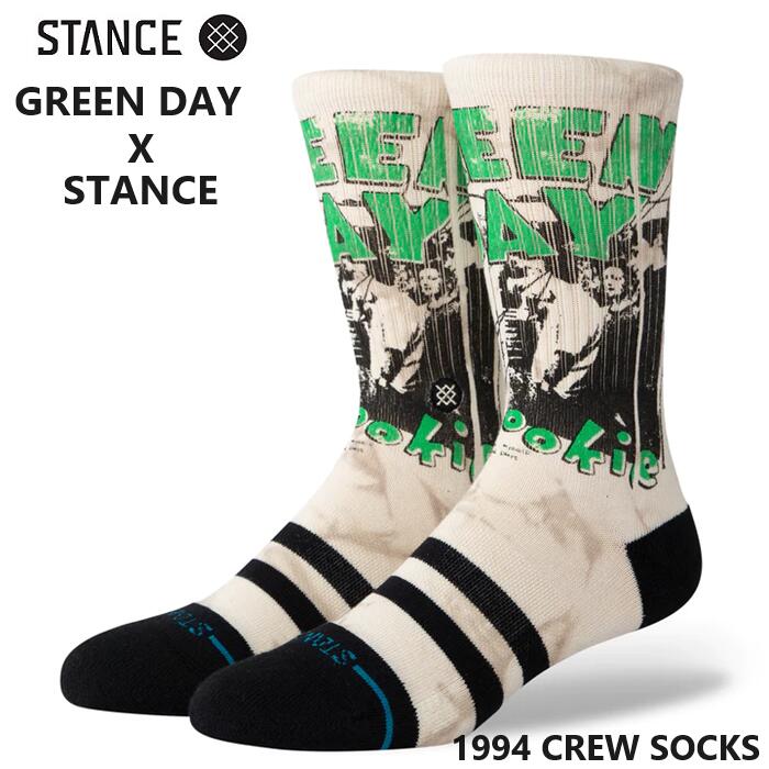 【STANCE/スタンス】 ◆国内正規品◆ GREEN DAY X STANCE 1994 CREW SOCKS グリーン デイ コラボ DOOKIE 30周年記念モデル クルー メンズ 男性 レディース 女性 靴下 カジュアル ソックス ライフスタイル ストリート OFF WHITE OFW オフ ホワイト A556A24199