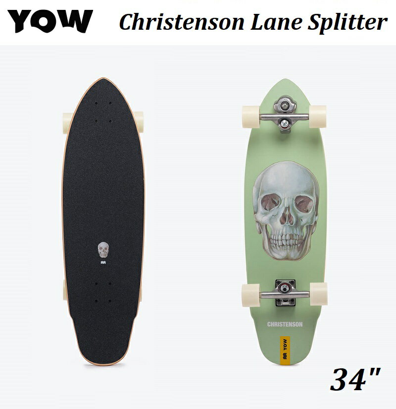 新作 22 Yow Surf Skates Lane Splitter 34 Christenson Surfboards Meraki ヤウ 超特価 サーフスケート クリステンソン コンプリート グリーン スケボー サーフボード スケートボード Skateboard メラキ インチ Yoco0022a031 スカル ロングスケート